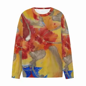 Men Flower Flame Crew Neck Sweatshirt