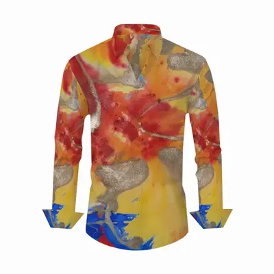 Men Flower Flame Long Sleeve Shirt