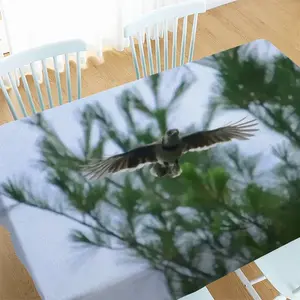 Blue Jay In Flight Tablecloth (Square)