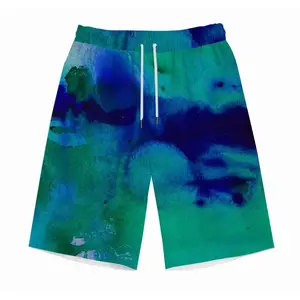 Men Liquid Blue Straight Casual Shorts