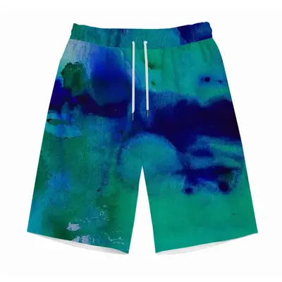 Men Liquid Blue Straight Casual Shorts