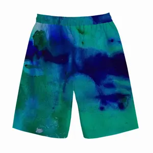 Men Liquid Blue Straight Casual Shorts