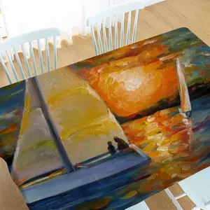 Sailboat In The Sunset Tablecloth (Square)