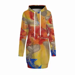 Women Flower Flame Hoodie Skirt