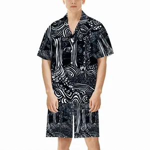 Men Broccoli Trees Short Pajama Suit