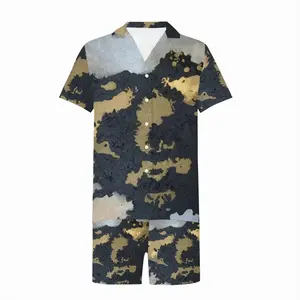 Men Mask Short Pajama Suit