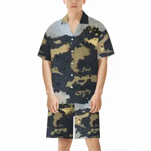 Men Mask Short Pajama Suit