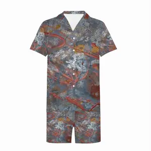 Men Illuminated Flecks Short Pajama Suit