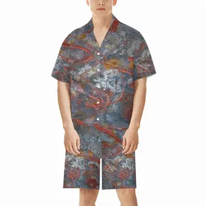 Men Illuminated Flecks Short Pajama Suit