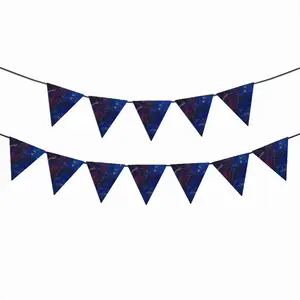 Silver-Blue Party Pennants