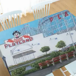 Rockaways Playland New York City Tablecloth (Square)