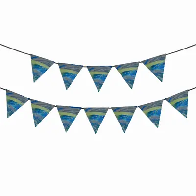 Lime Green Blue Party Pennants