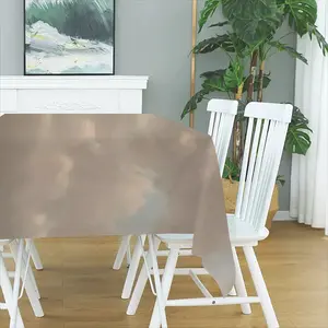 Beach With Three Visitors And A Pole Tablecloth (Square)