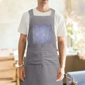 Adult Blue Grids (Biro,Marker Gouache) Retro Aprons