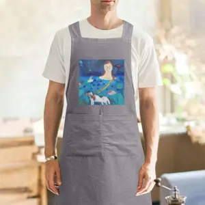 Adult Walking With Dog Retro Aprons