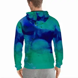 Men Liquid Blue Cardigan Hoodie