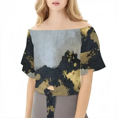 Mask Off Shoulder Short Sleeve T-Shirt