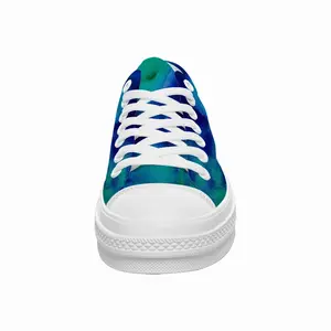 Men Liquid Blue Low Top Baseball Shoes