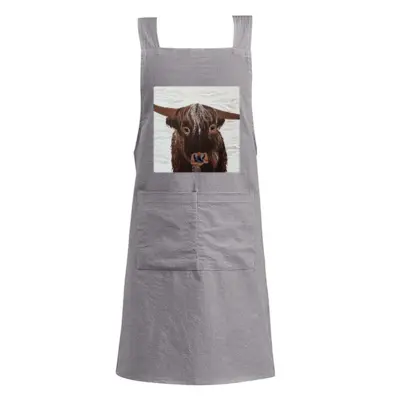 Adult Bull - Red Bull Taurus Animals Buffalo Wild Retro Aprons