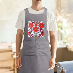 Adult Poppy Flowers In A Pot Retro Aprons