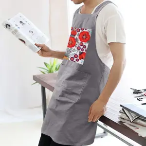 Adult Poppy Flowers In A Pot Retro Aprons