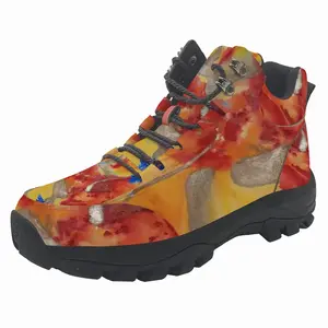 Men Flower Flame Hiking Climbing Shoes