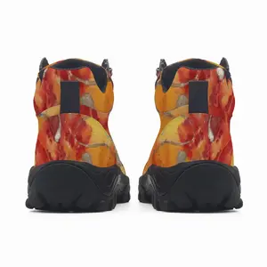 Men Flower Flame Hiking Climbing Shoes