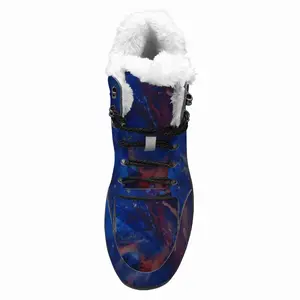 Men Silver-Blue Hiking Climbing Shoes (Fur)