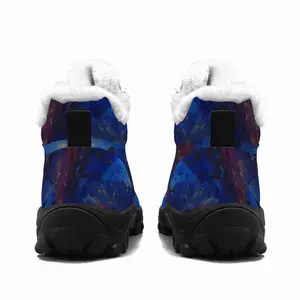 Men Silver-Blue Hiking Climbing Shoes (Fur)