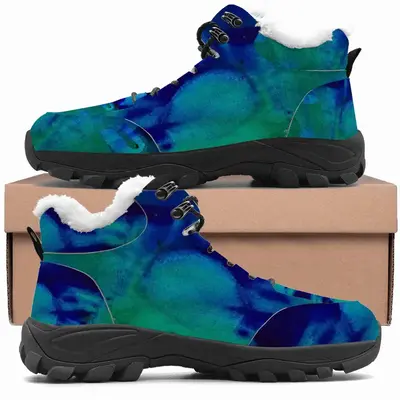 Men Liquid Blue Hiking Climbing Shoes (Fur)