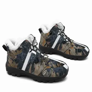 Men Black Matter Hiking Climbing Shoes (Fur)