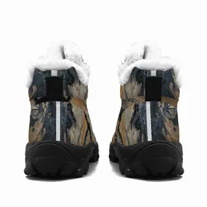 Men Black Matter Hiking Climbing Shoes (Fur)