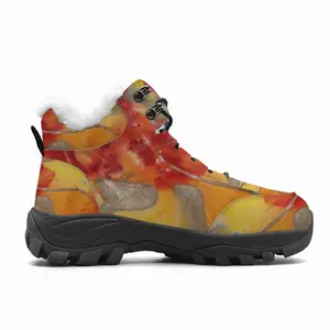 Men Flower Flame Hiking Climbing Shoes (Fur)