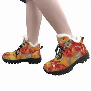 Men Flower Flame Hiking Climbing Shoes (Fur)