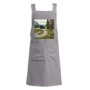 Adult Scenic Mountain River Retro Aprons