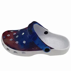 Men Silver-Blue Garden Clogs Shoes