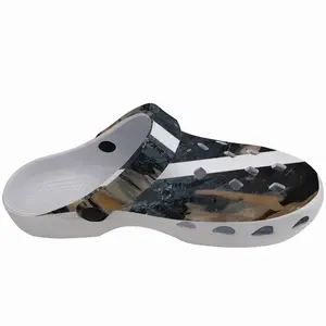 Men Black Matter Garden Clogs Shoes