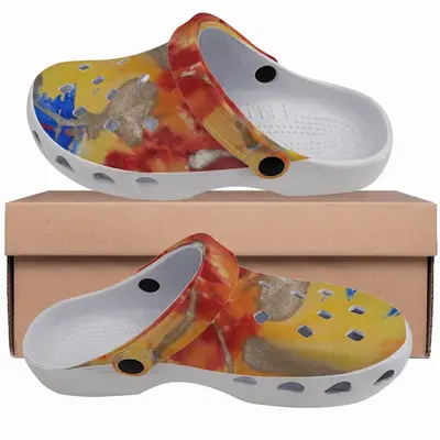 Men Flower Flame Garden Clogs Shoes