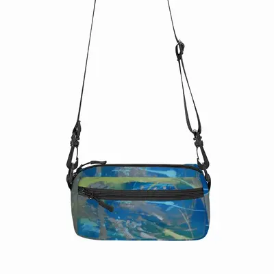 Lime Green Blue Travel Crossbody Bag