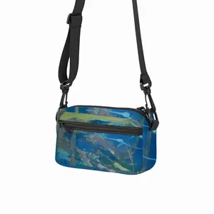 Lime Green Blue Travel Crossbody Bag