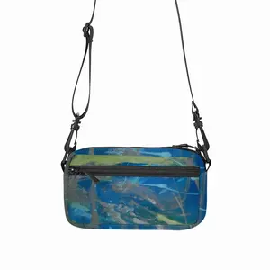 Lime Green Blue Travel Crossbody Bag