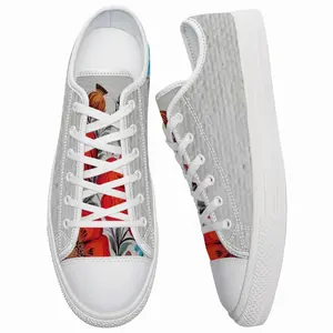 Men Poppy Flowers Retro Canvas Shoes