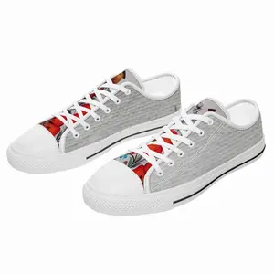 Men Poppy Flowers Retro Canvas Shoes