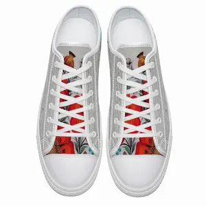 Men Poppy Flowers Retro Canvas Shoes