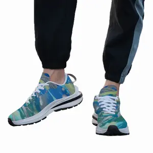 Men Lime Green Blue Training Shoes