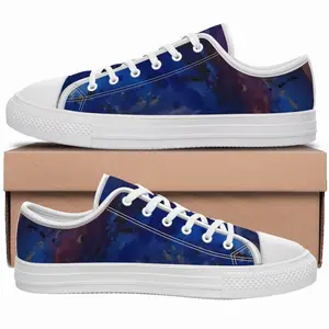 Men Silver-Blue Retro Canvas Shoes