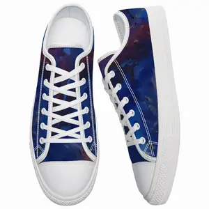 Men Silver-Blue Retro Canvas Shoes