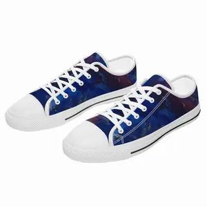 Men Silver-Blue Retro Canvas Shoes