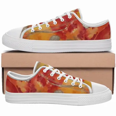 Men Flower Flame Retro Canvas Shoes