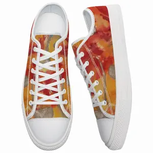 Men Flower Flame Retro Canvas Shoes